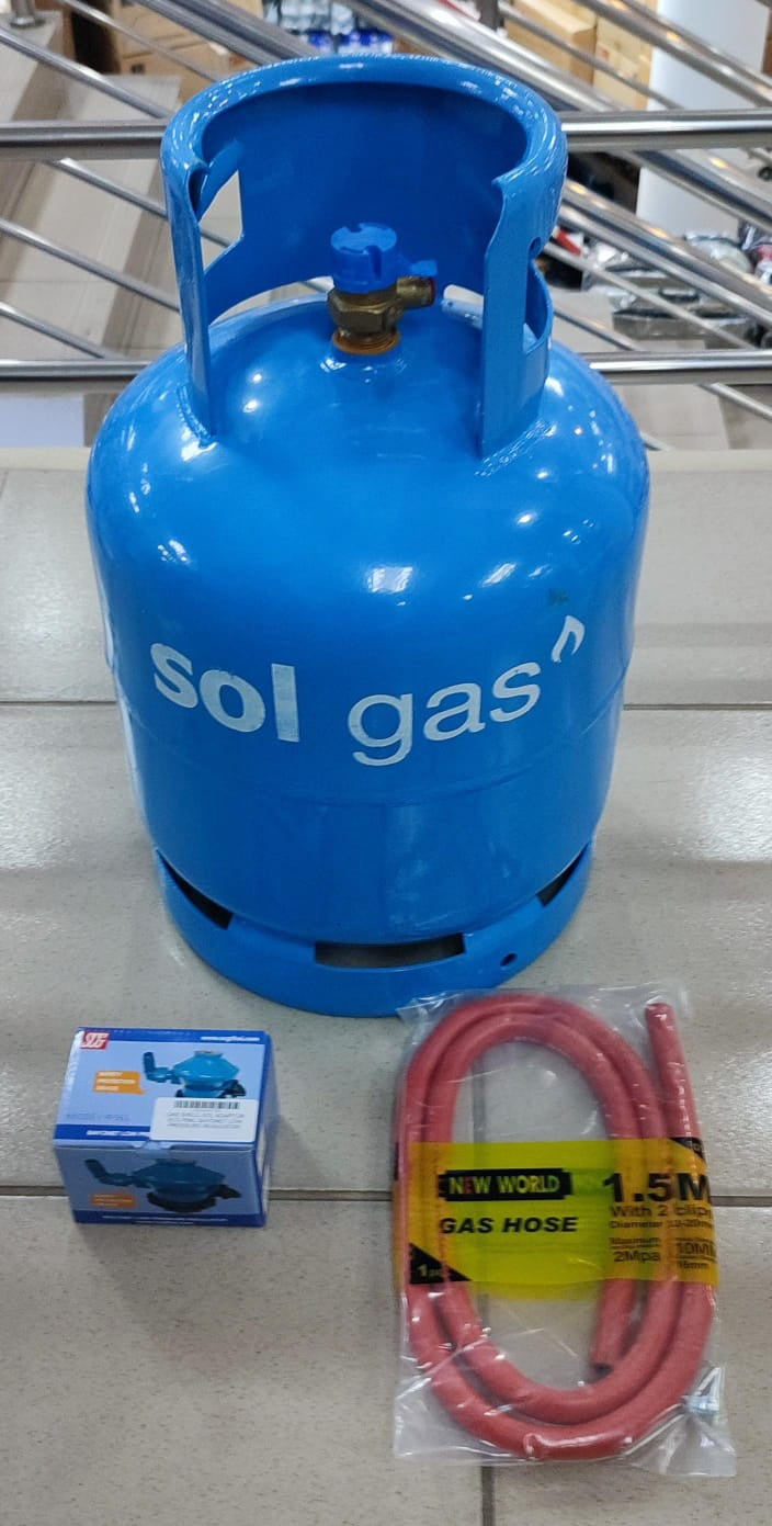 SOL Gas Shell Bottle + Gas + Adaptor + Hose + 2CLIPS Complete Kit