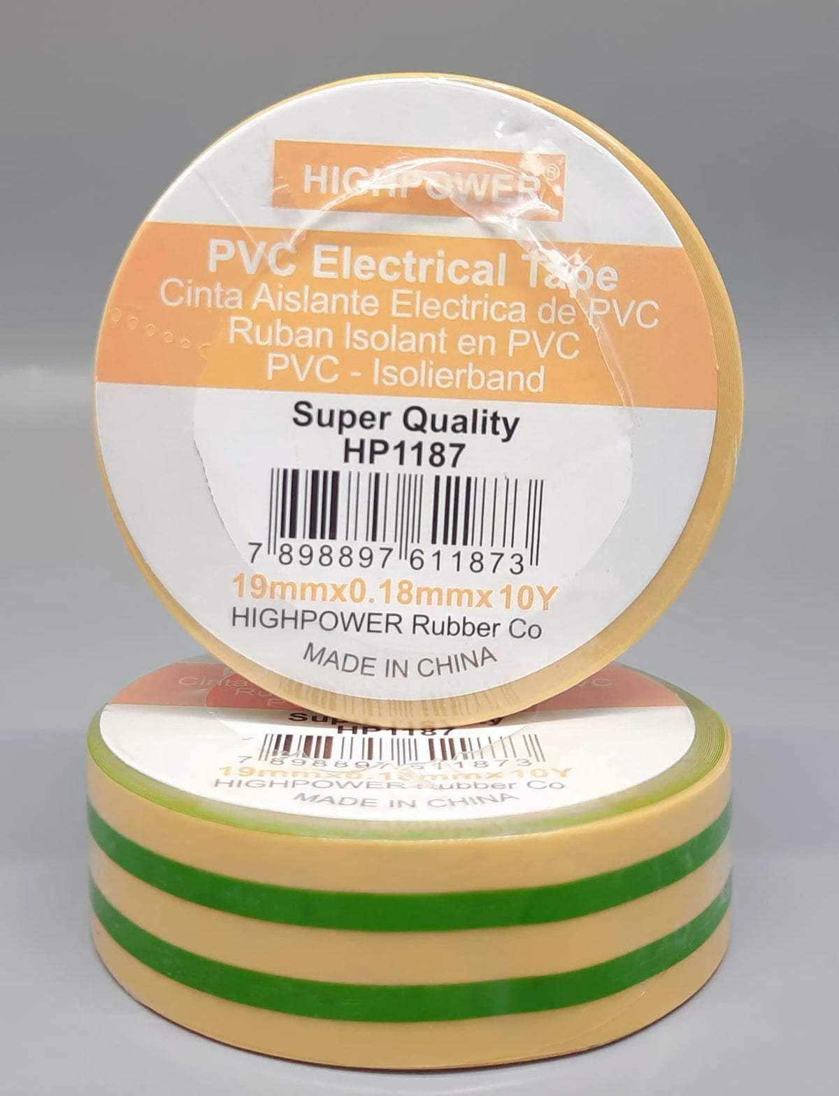 HIGH POWER Tape Insulation YELLOW/GREEN Highpower 10YARD Small Roll HP1187