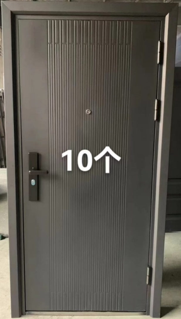 Door Metal Single Black Decorative Heavy 2050X960X70MM GP2893