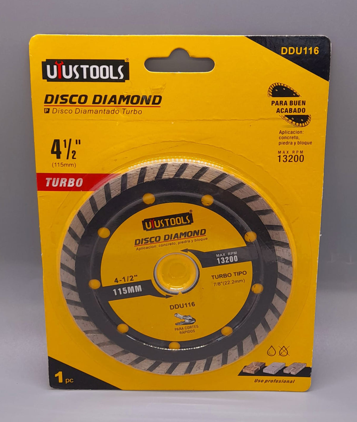 Disc 4 1/2" X 7/8" Wet Uyustools DDU116