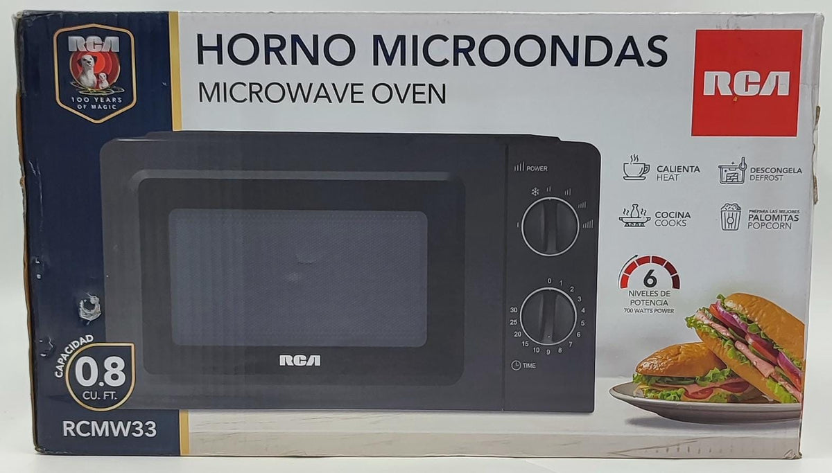 RCA Microwave RCMW33 0.8CF Black Knob