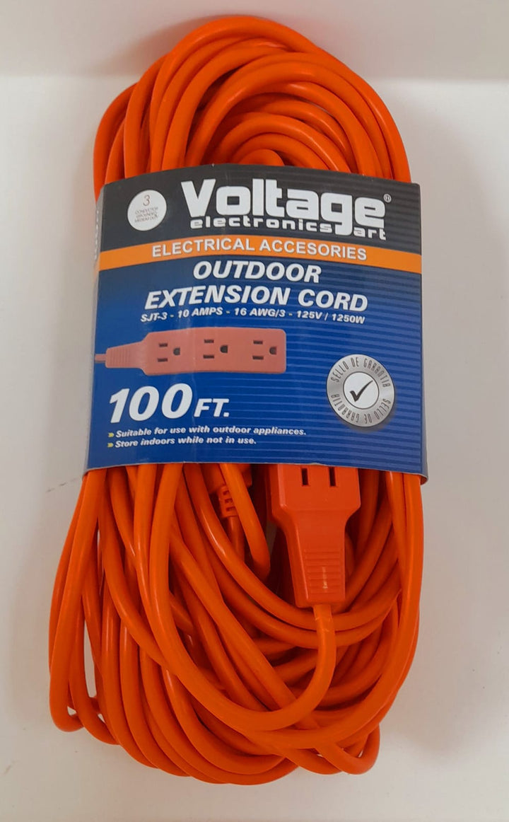 VOLTAGE Extension Cord Outdoor 100FT Orange
