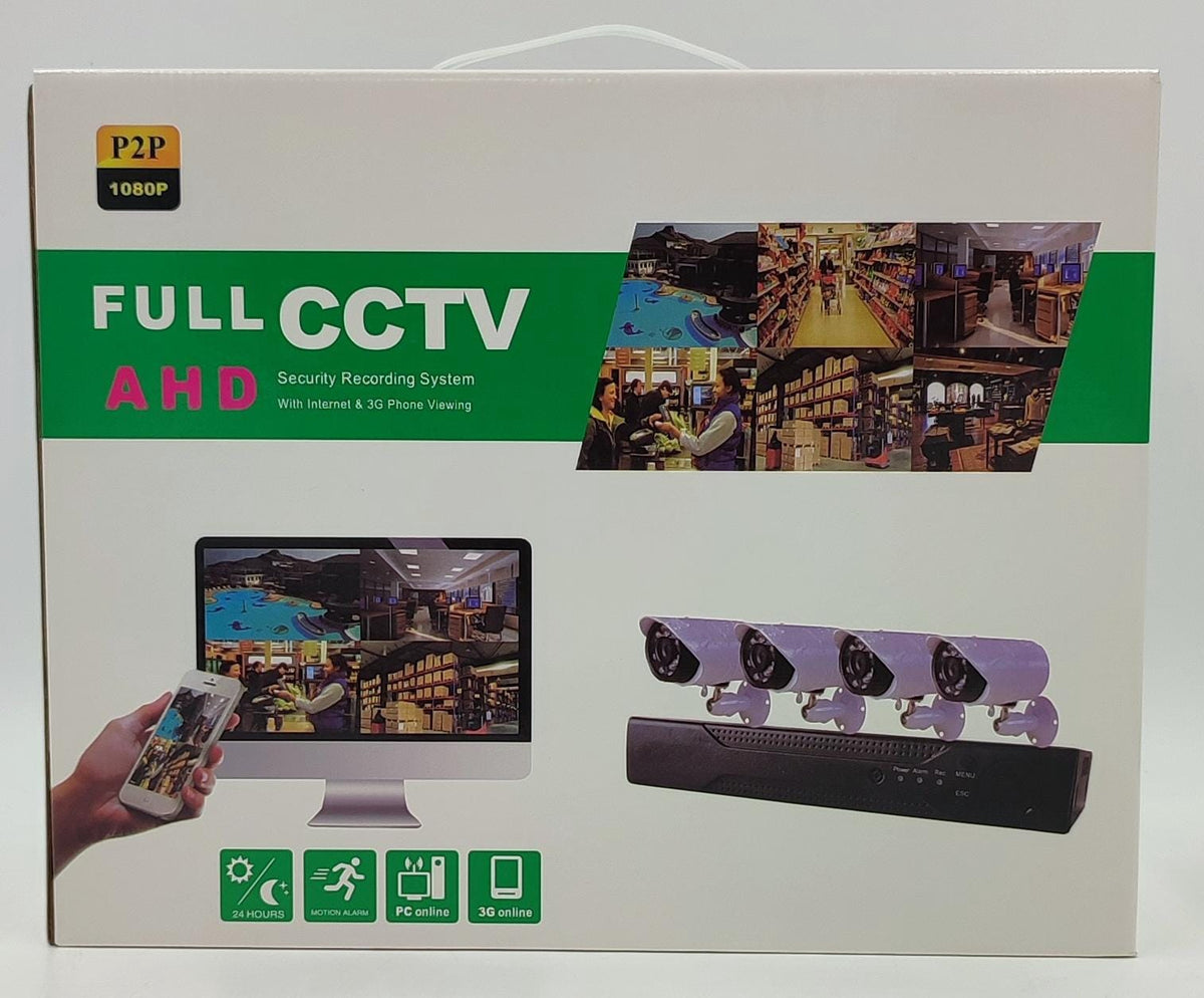 Security Camera Kit 4-PORT Cctv Dvr Ahd 6145AHD-4 Combo Kit