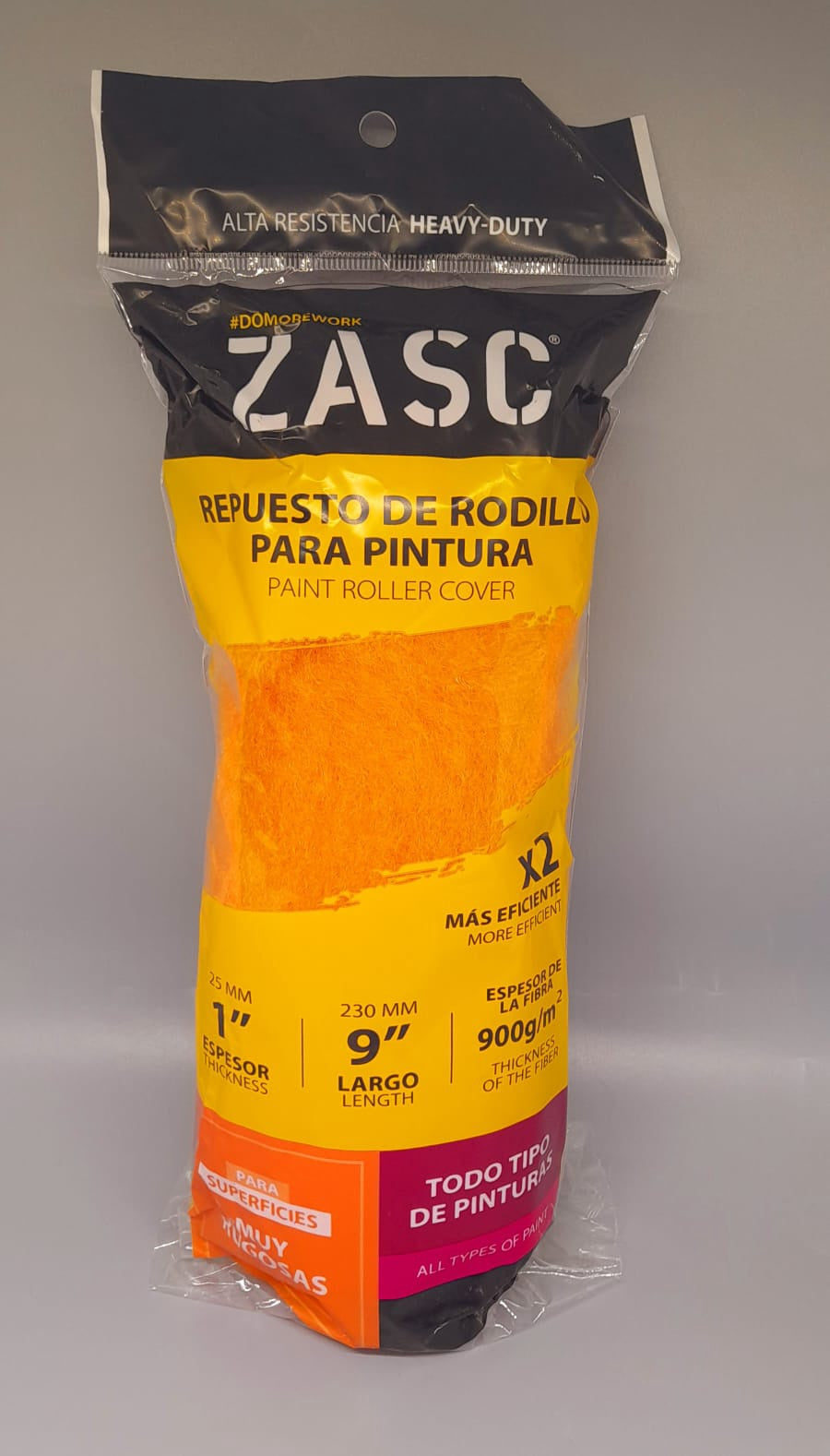 ZASC Roller Brush Pad 9" X 1" Z-PRC9X1VR-OR