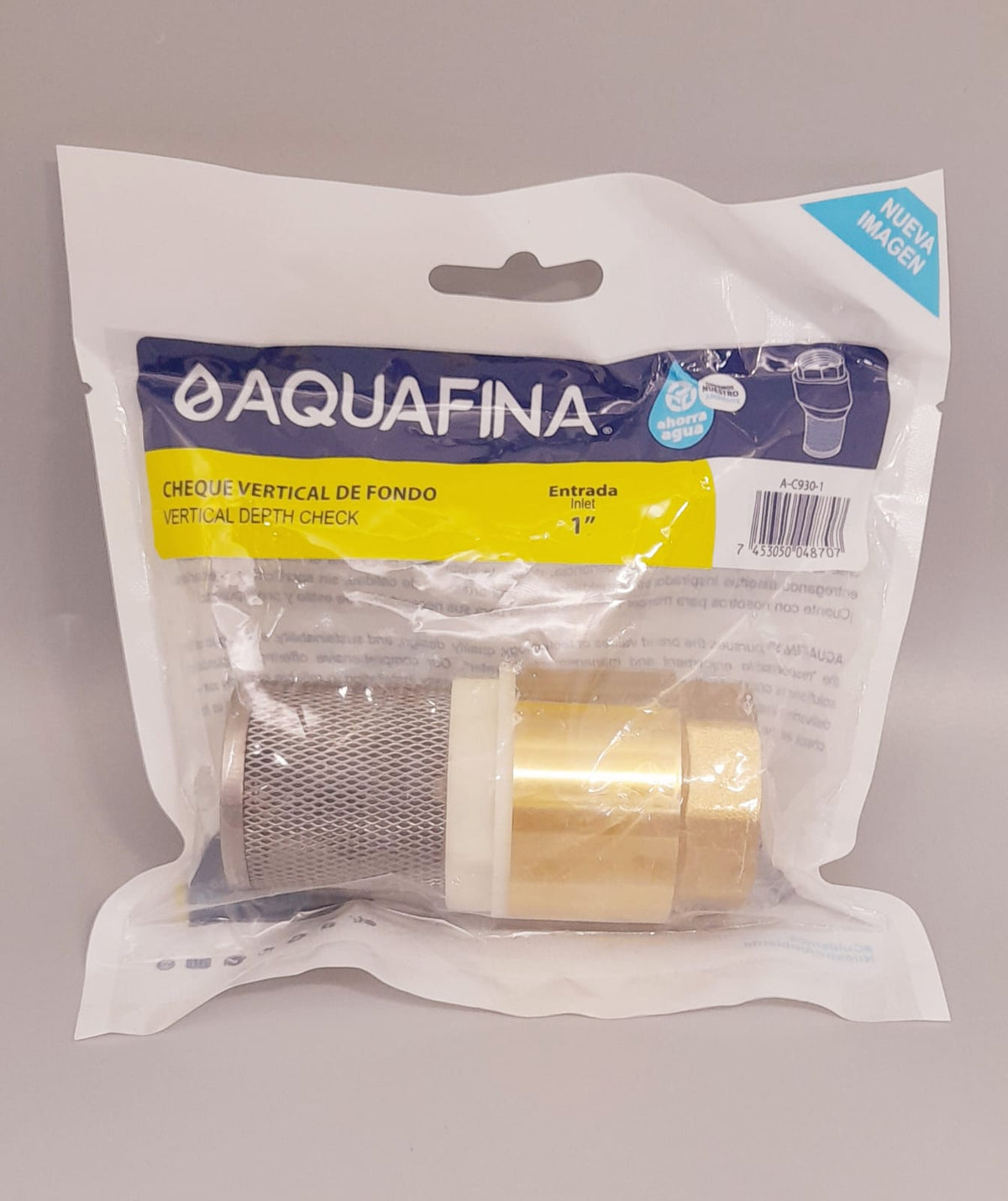 AQUAFINA BLUE Check Valve 1" Vertical Brass Aquafina 1-C930-1