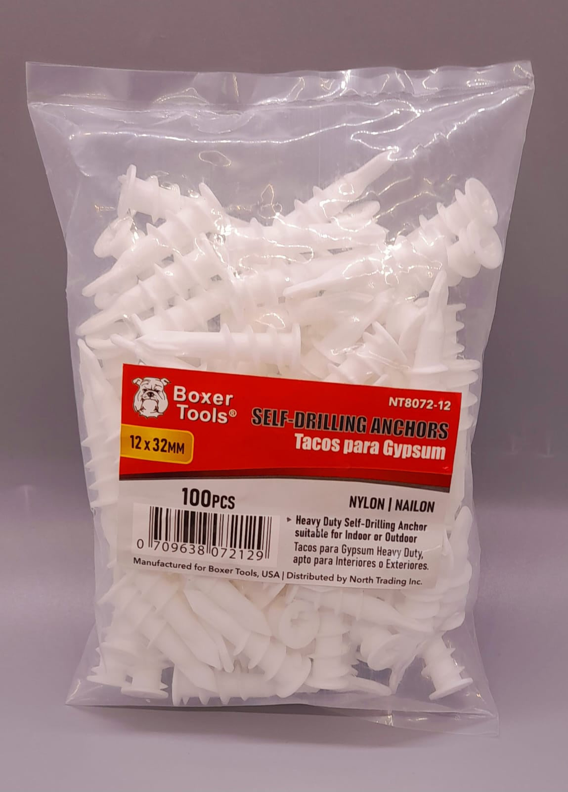 BOXER Anchors Self Drilling for Gypsum 12X32MM Tools NT8072-12 100PCS