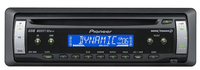 PIONEER C.d Player Car DEH-1800 + Free Modulator FM Otu CM-02 Car Bt MP3 Player Rgb Ambient Lighting 3.1A 2USB Charger