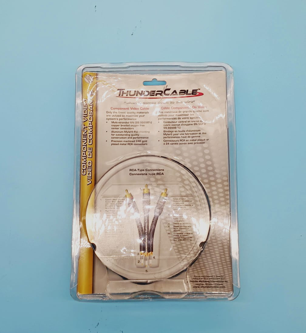 THUNDER CABLE Lead 3 Rca Male to 3 Rca Male 3.3' EVC-1M Thunder