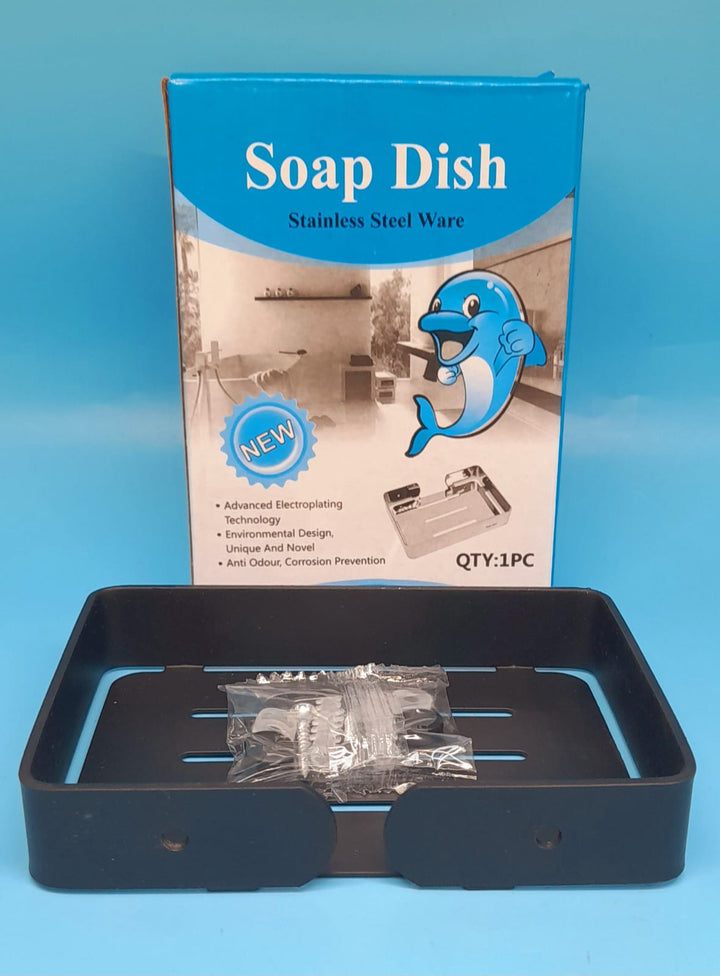 Soap Dish Black Stainless Steel Heavy NSC-2545