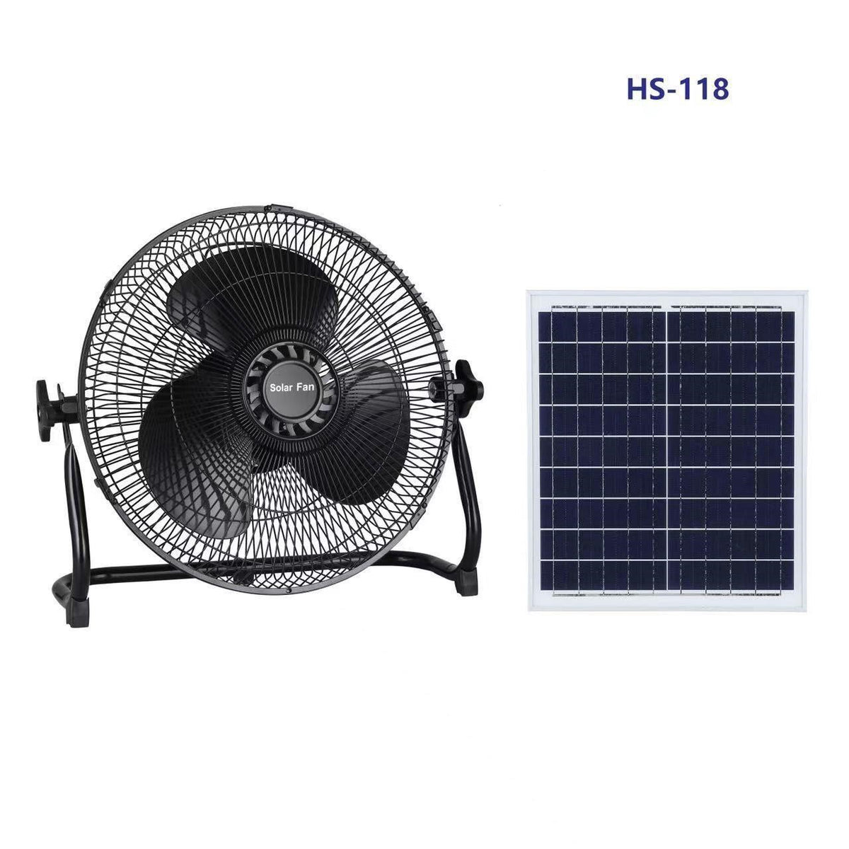 SUPERTRONICS Fan HS-118 Solar Rechargeable Floor AC/DC