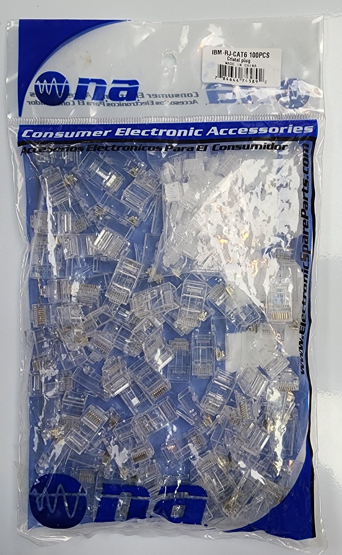 NIPPON AMERICA Computer Plug RJ45 CAT-5/6 IBM-RJ-CAT6 Na 100PCS Pack
