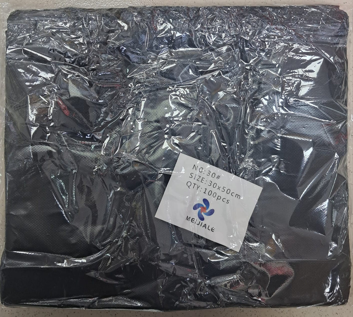 Plastic Bag Black 30CM X50CM 100PCS Pk