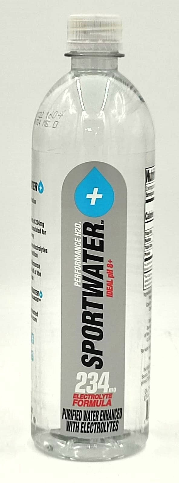 Sportwater Water Performance H20 Ideal Ph 8+ 234MG Electrolytes Per Liter 24OZ 710ML