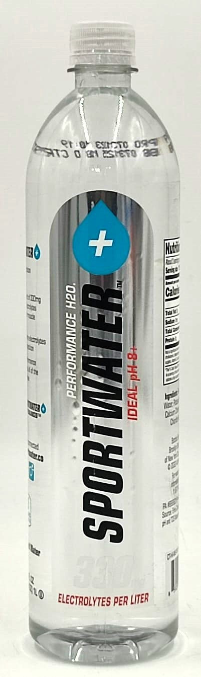 Sportwater Water Performance H20 Ideal Ph 8+ 330MG Electrolytes Per Liter 33.8OZ 1L