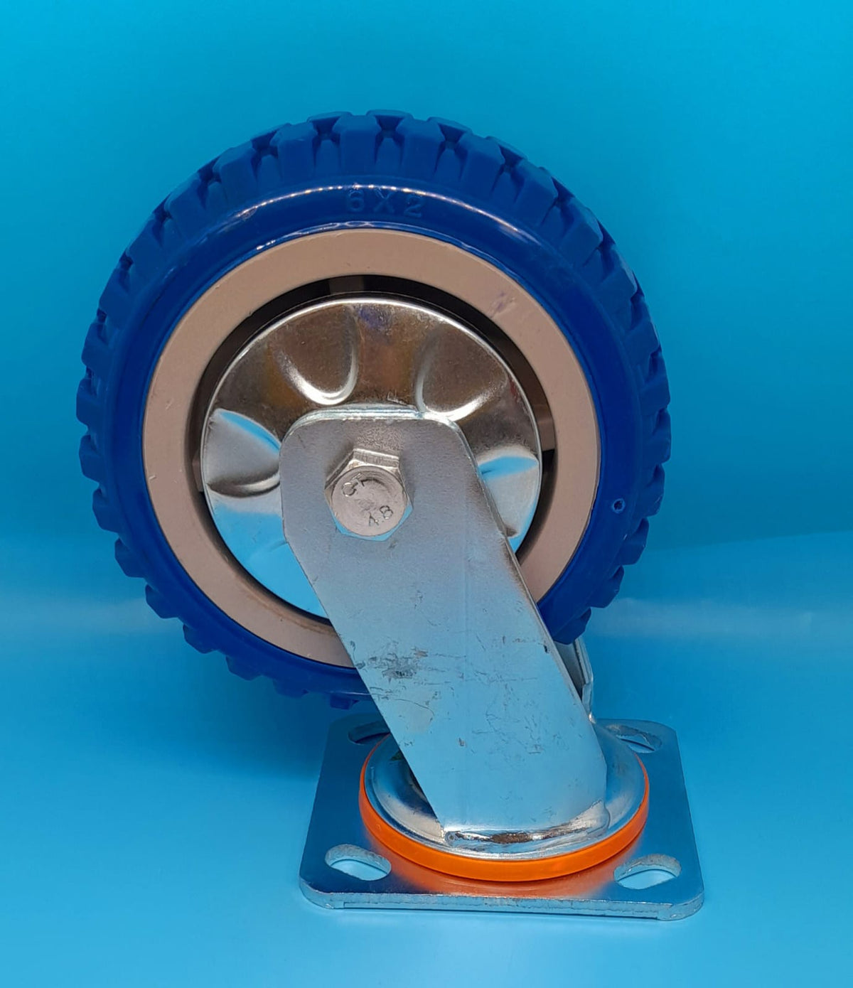 Coaster Wheel Blue 6" X 2" Swivel