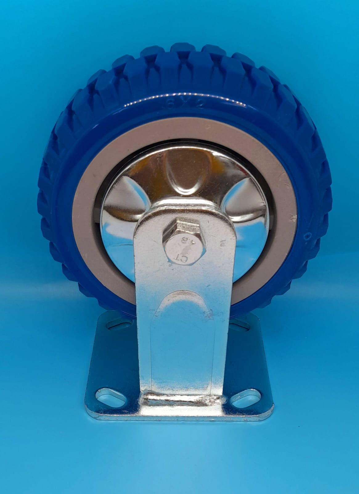 Coaster Wheel Blue 6" X 2" Fixed
