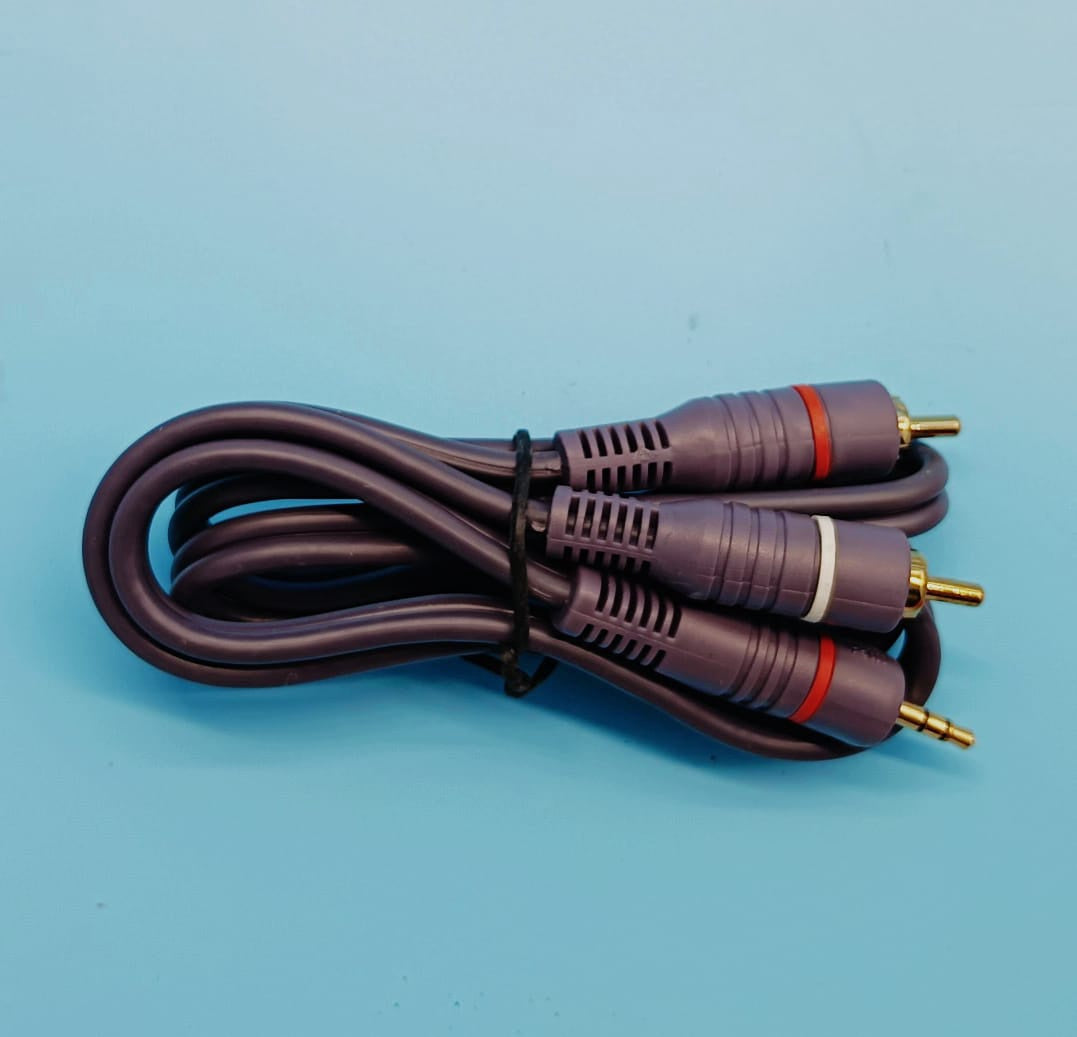 BLASTKING Lead 1 3.5 Male Stereo to 2 Rca Male 3' I-SC428Y-3G-PR HD Purple