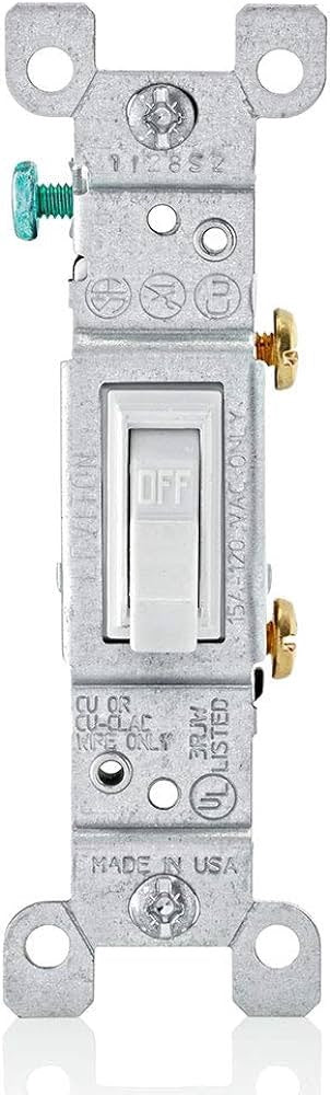 LEVITON Switch 1/2" 1451-2WM 15AMP