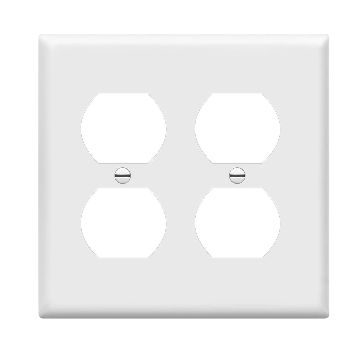 Cover Duplex Double 4" X 4" White 8822-W