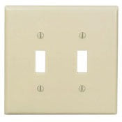 LEVITON Switch Cover Toggle 2 Gang Almond PJ2-00T