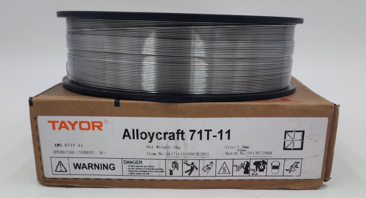 TAYOR Welding FLUX-CORED Wire 1.0MM 5KG Alloycraft 71T-11 Silver AA17111110005K2001