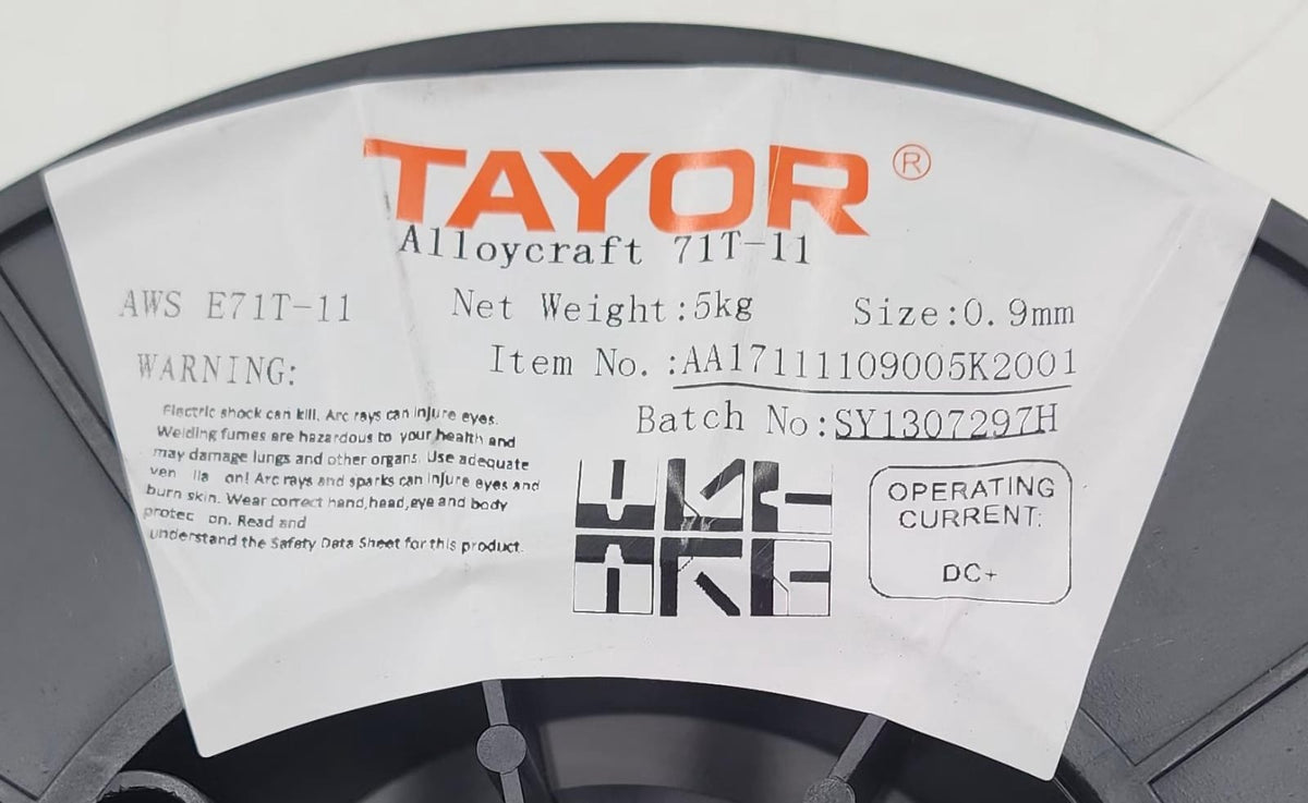TAYOR Welding FLUX-CORED Wire 0.9MM 5KG Alloycraft 71T-11 Silver AA17111109005K2001
