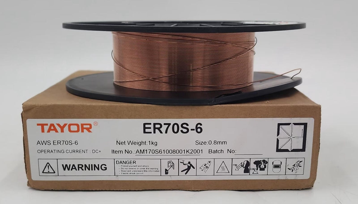 TAYOR Welding FLUX-CORED Wire 0.8MM 1KG ER70S-6 Copper AM170S61008001K2001