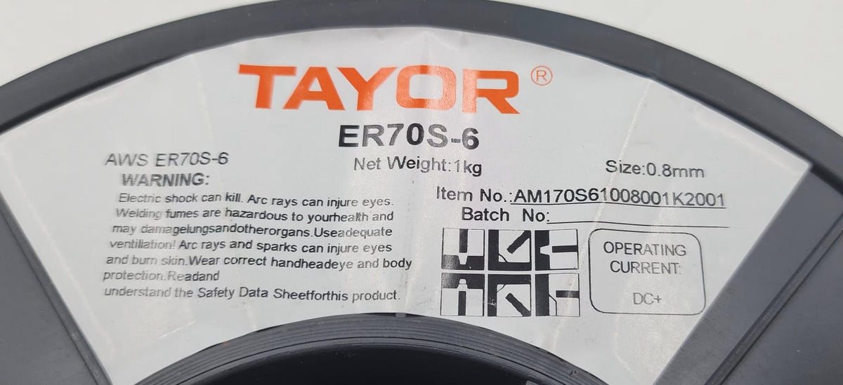 TAYOR Welding FLUX-CORED Wire 0.8MM 1KG ER70S-6 Copper AM170S61008001K2001