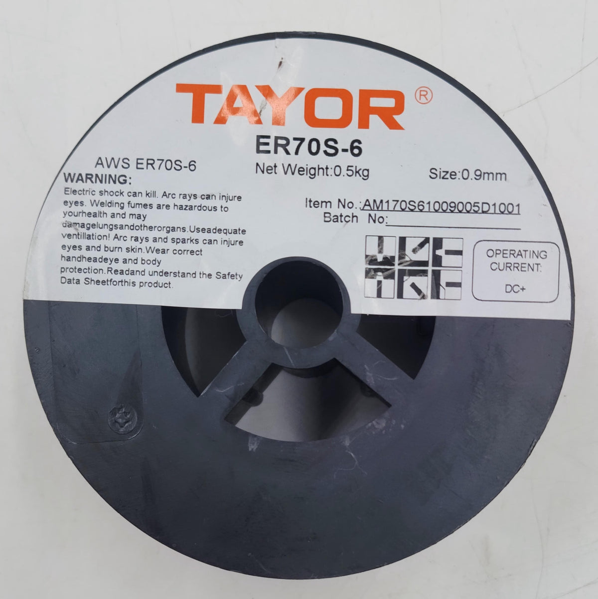 TAYOR Welding FLUX-CORED Wire 0.9MM 0.5KG ER70S-6 Copper AM170S61009005D1001