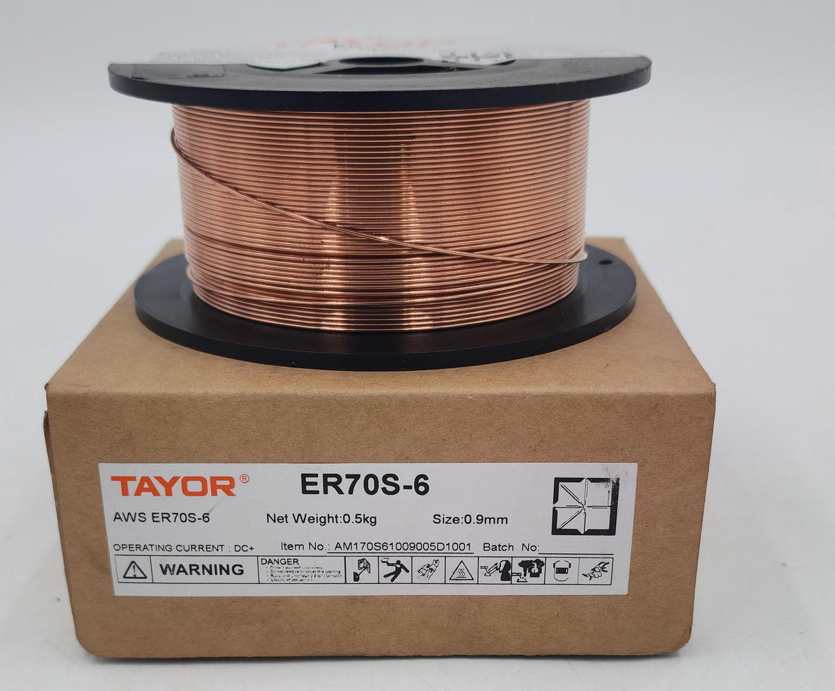 TAYOR Welding FLUX-CORED Wire 0.9MM 0.5KG ER70S-6 Copper AM170S61009005D1001