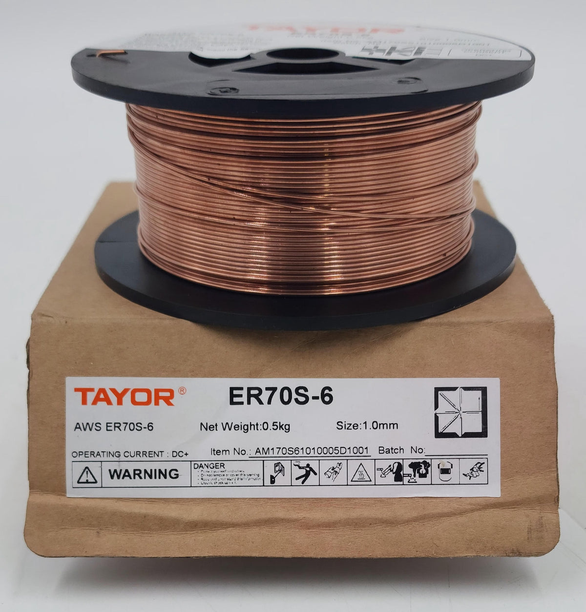 TAYOR Welding FLUX-CORED Wire 1.0MM 0.5KG ER70S-6 Copper AM170S61010005D1001