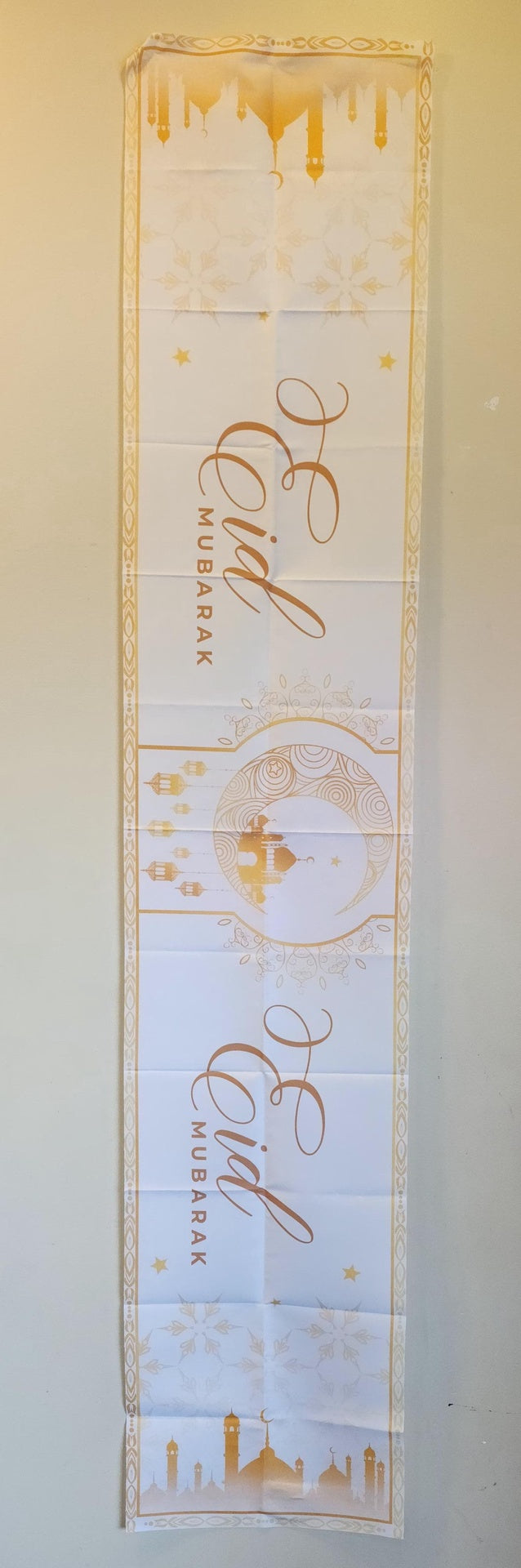 Eid / Ramadan Table Runner White / Blue
