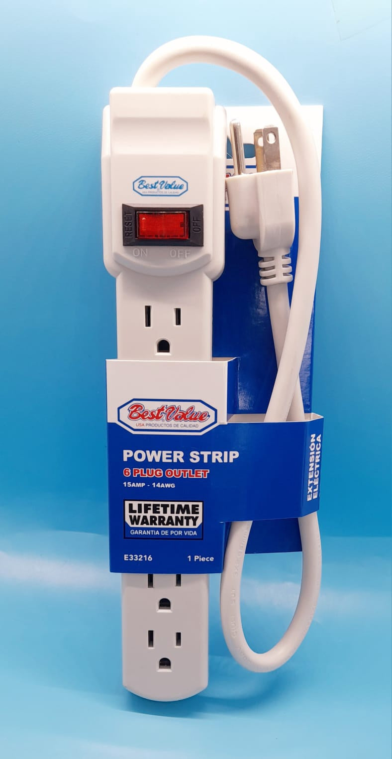 BEST VALUE Power Strip 6 Outlet E33216