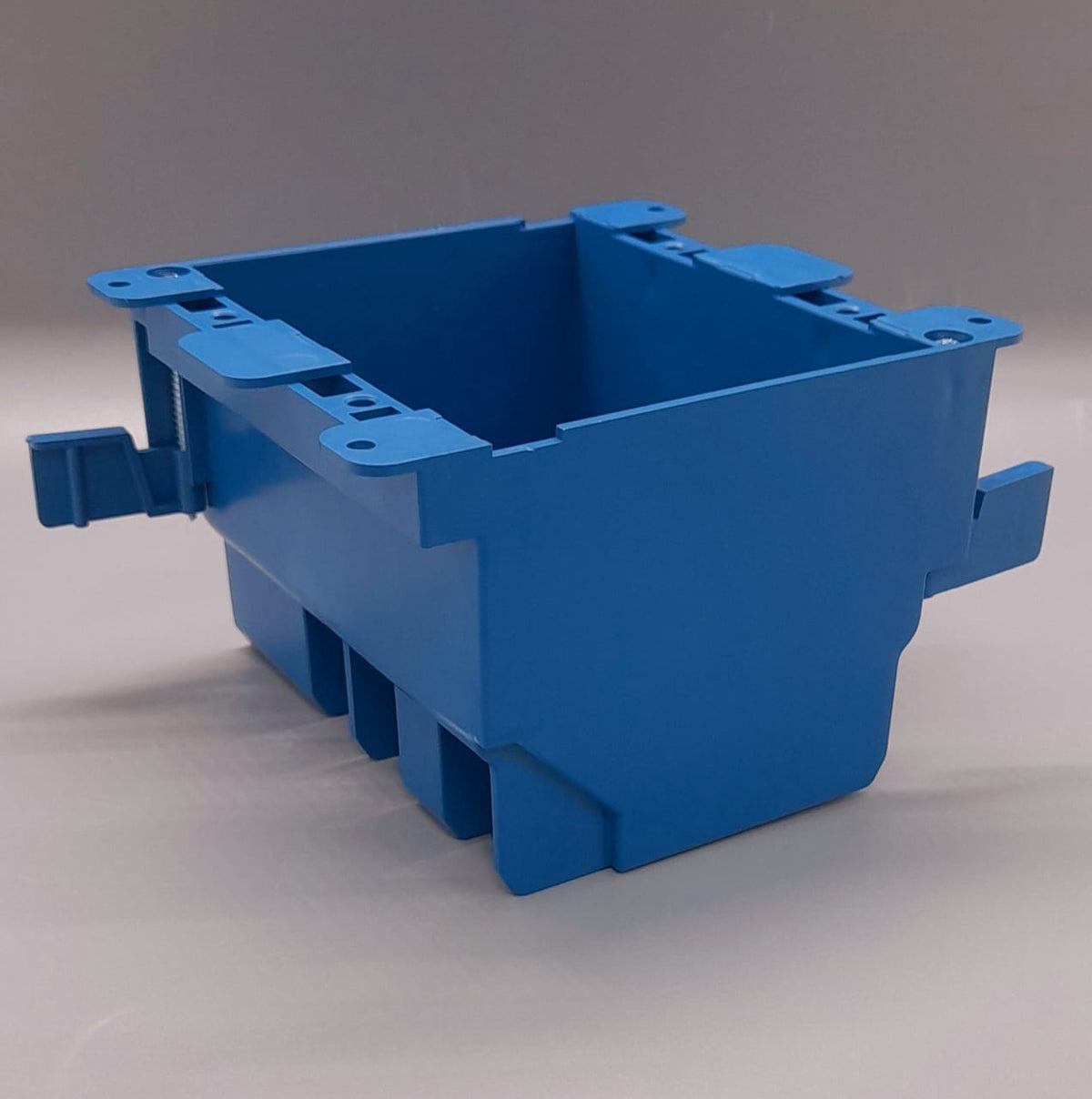 Base PVC Blue 2 Gang Flanged with Wing Flap