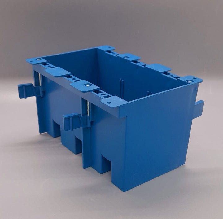 Base PVC Blue 3 Gang Flanged with Wing Flap