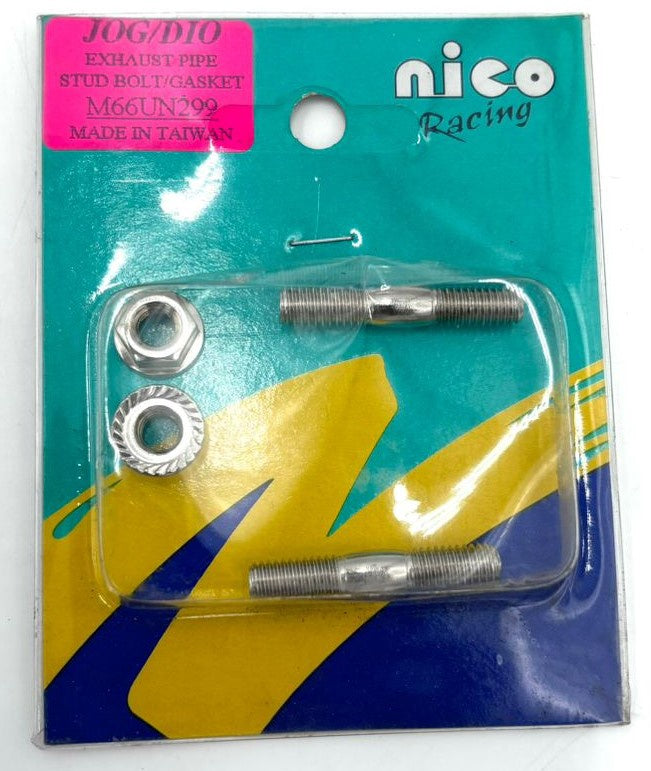 M/CYCLE Exhaust Pipe Stud Bolt & Nut (Screw) M66UN299 Nico JOG/DIO