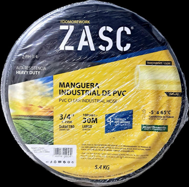 ZASC Hose Clear 3/4" 30M Roll Z-PIH-3/4