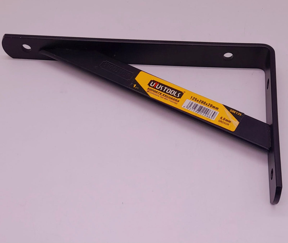 USTOOLS Shelf Bracket 125X200X20MM Uyustool SOE125 Heavy Black Sold Each