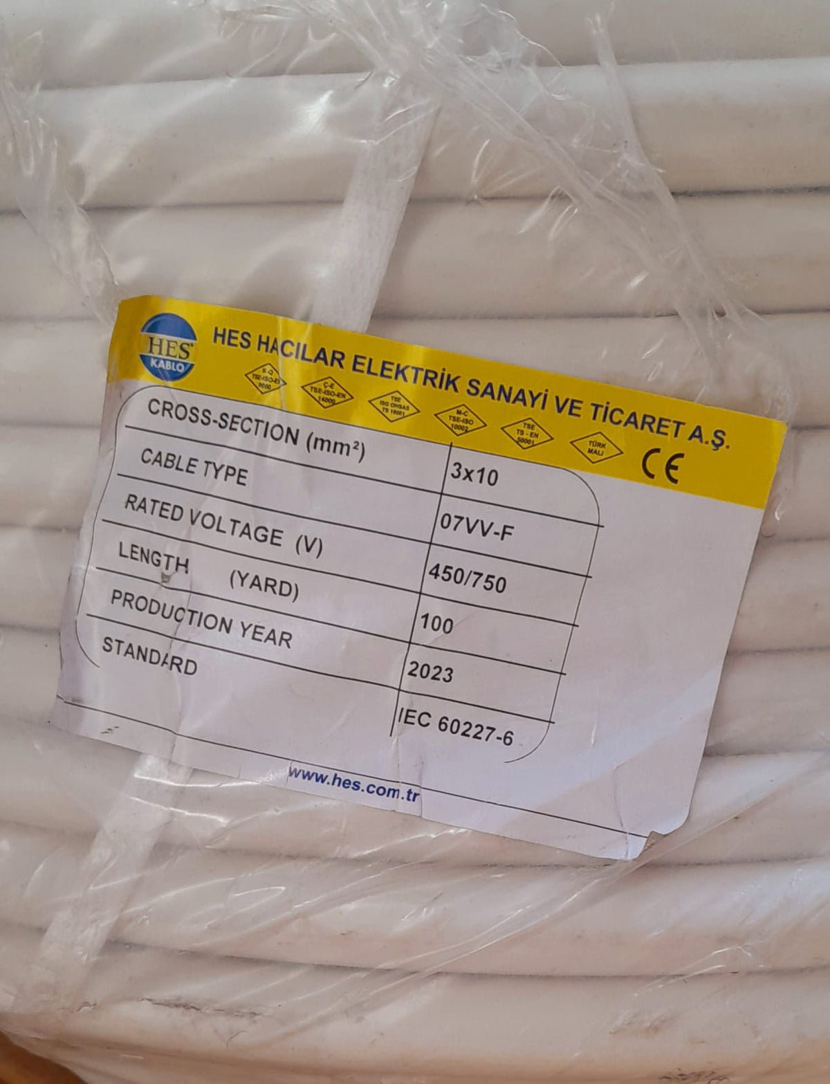 HES Cable 10MM 3C Round Flex Turkey Yard