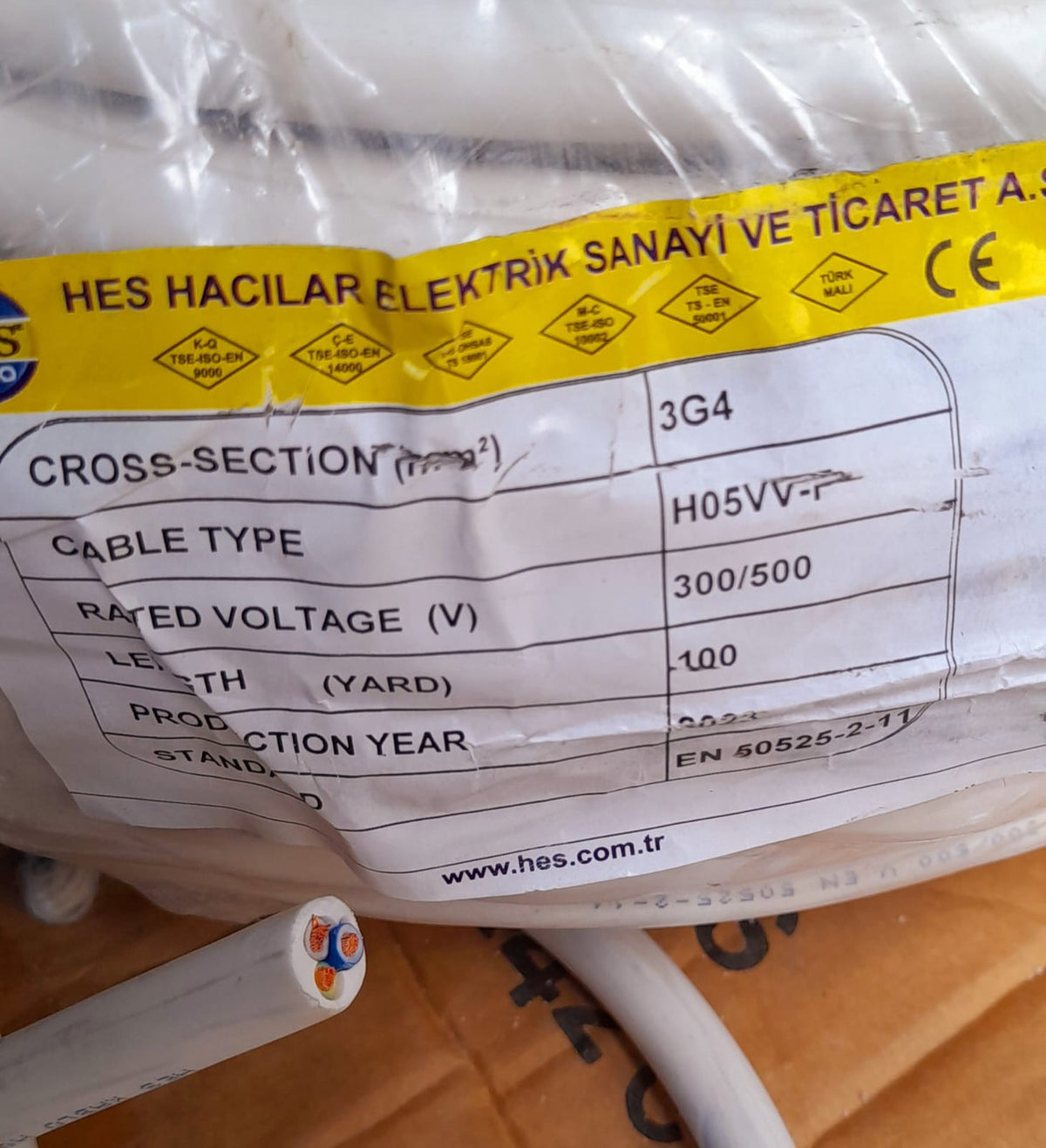 HES Cable 4MM 3C Round Flex Turkey Yard
