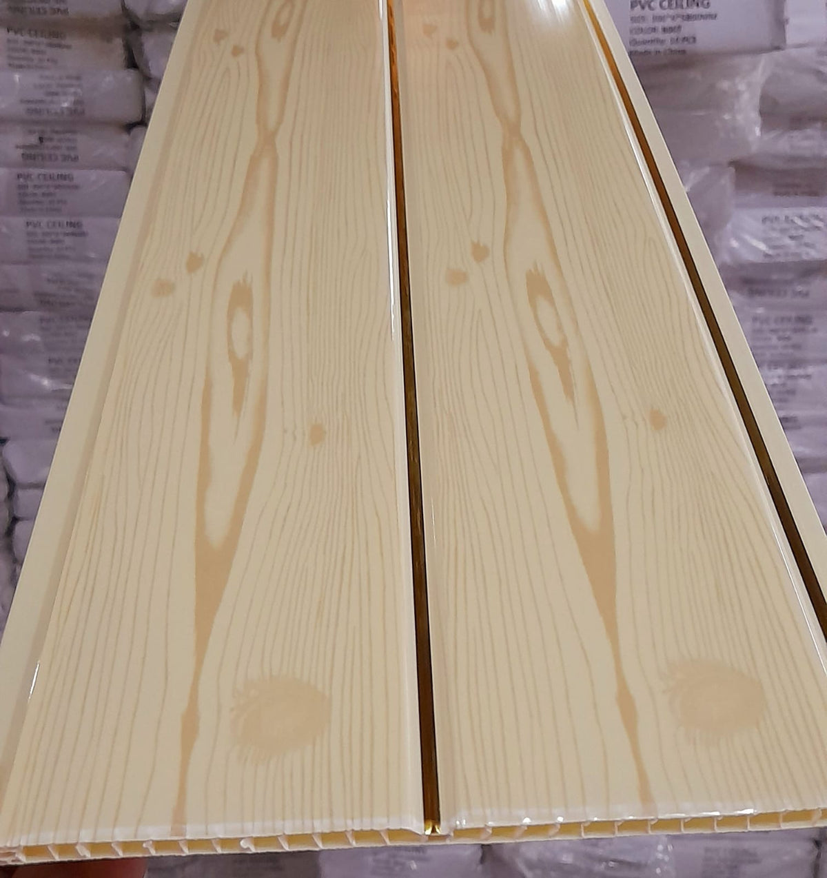 Ceiling PVC 19.5' X 8" #B008 Light Brown & Gold