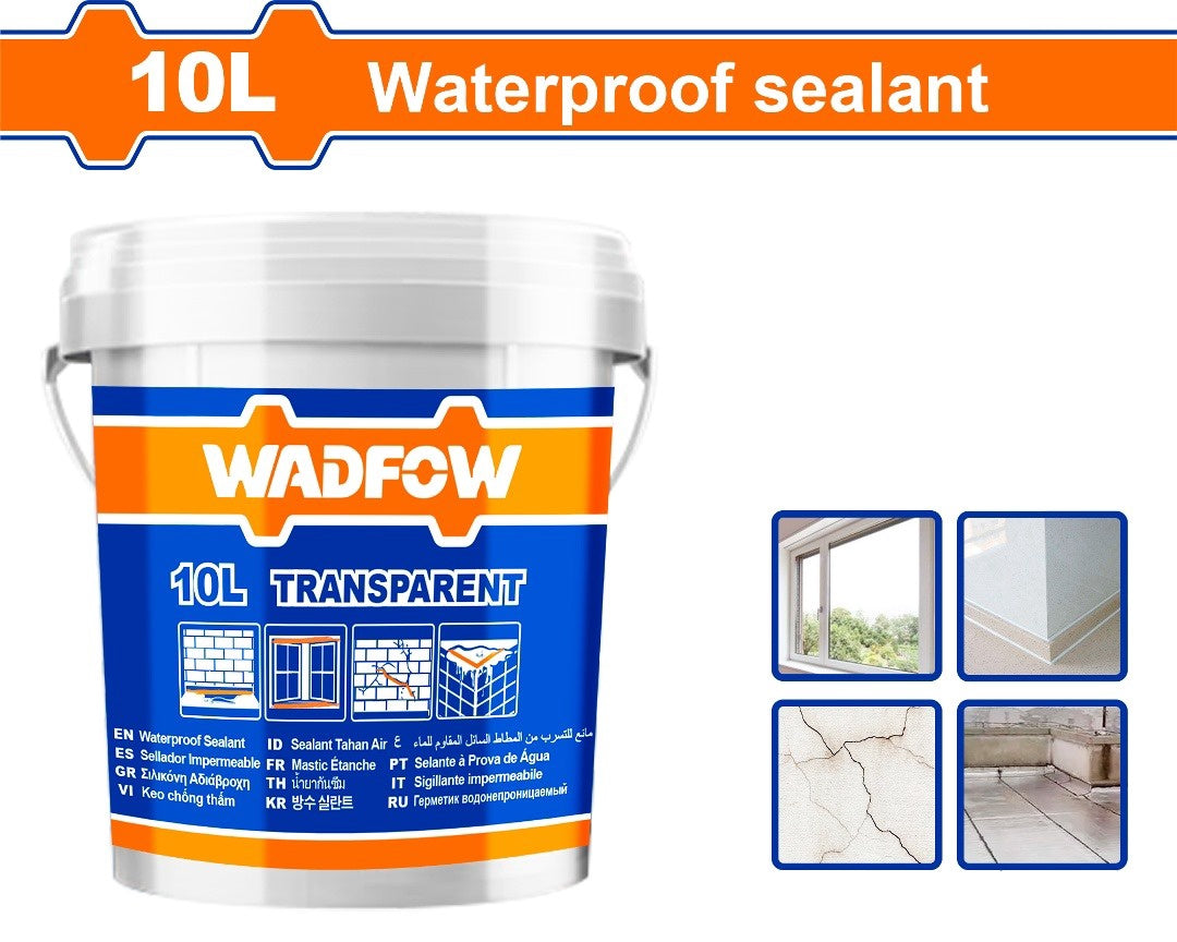 WADFOW Waterproof Sealant 10L WGQ3T10 Transparent