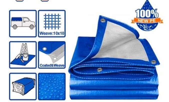 WADFOW Tarpaulin Blue 4X6 Metre 13X19.5FT WTQ1846