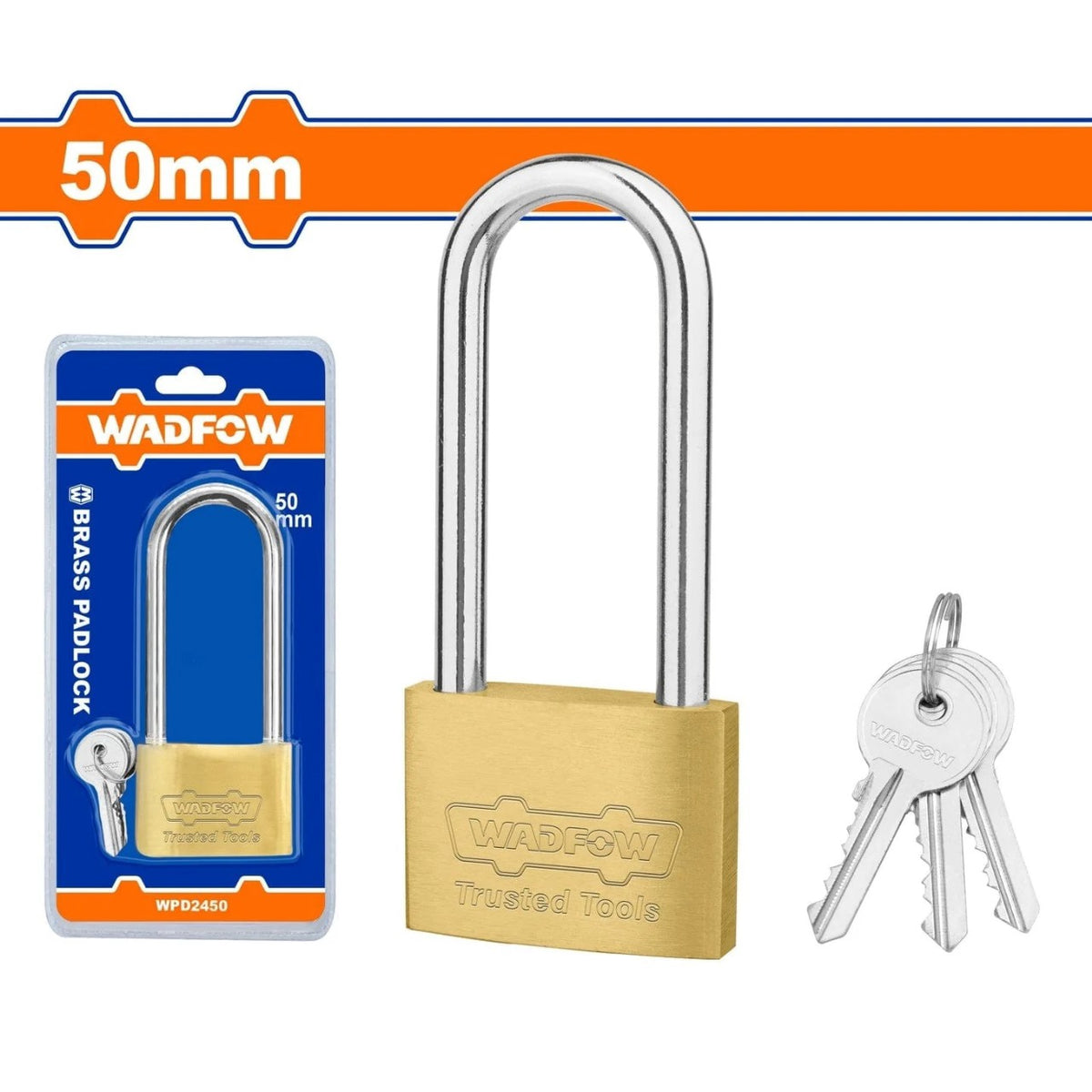 WADFOW Padlock 50MM Brass WPD2450