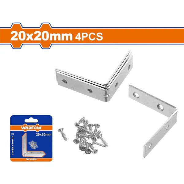 WADFOW Angle Corner Bracket 4PCS Set 20X20MM WCY2K20
