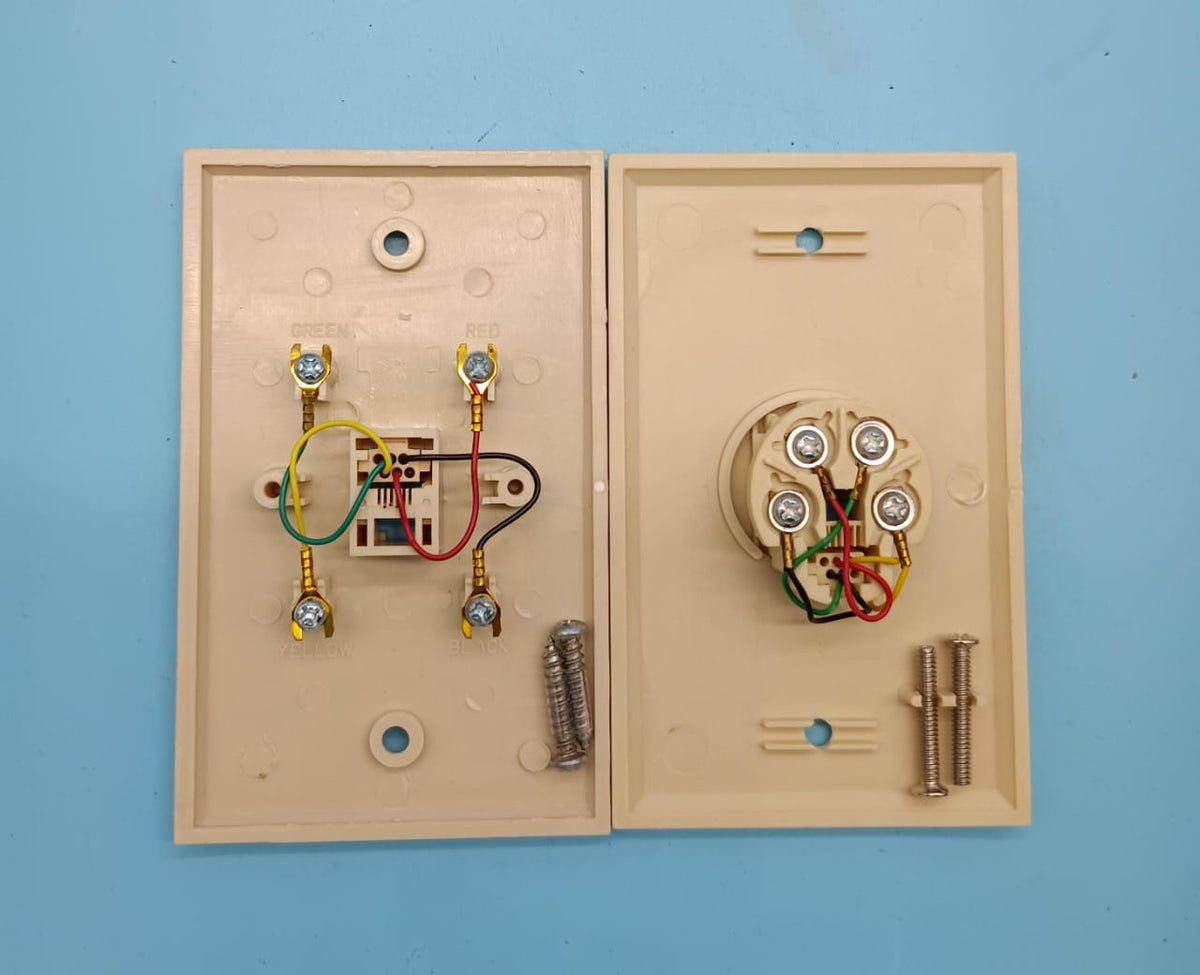 BLASTKING Telephone Wall Plate Single Jack IT70-180 Cream