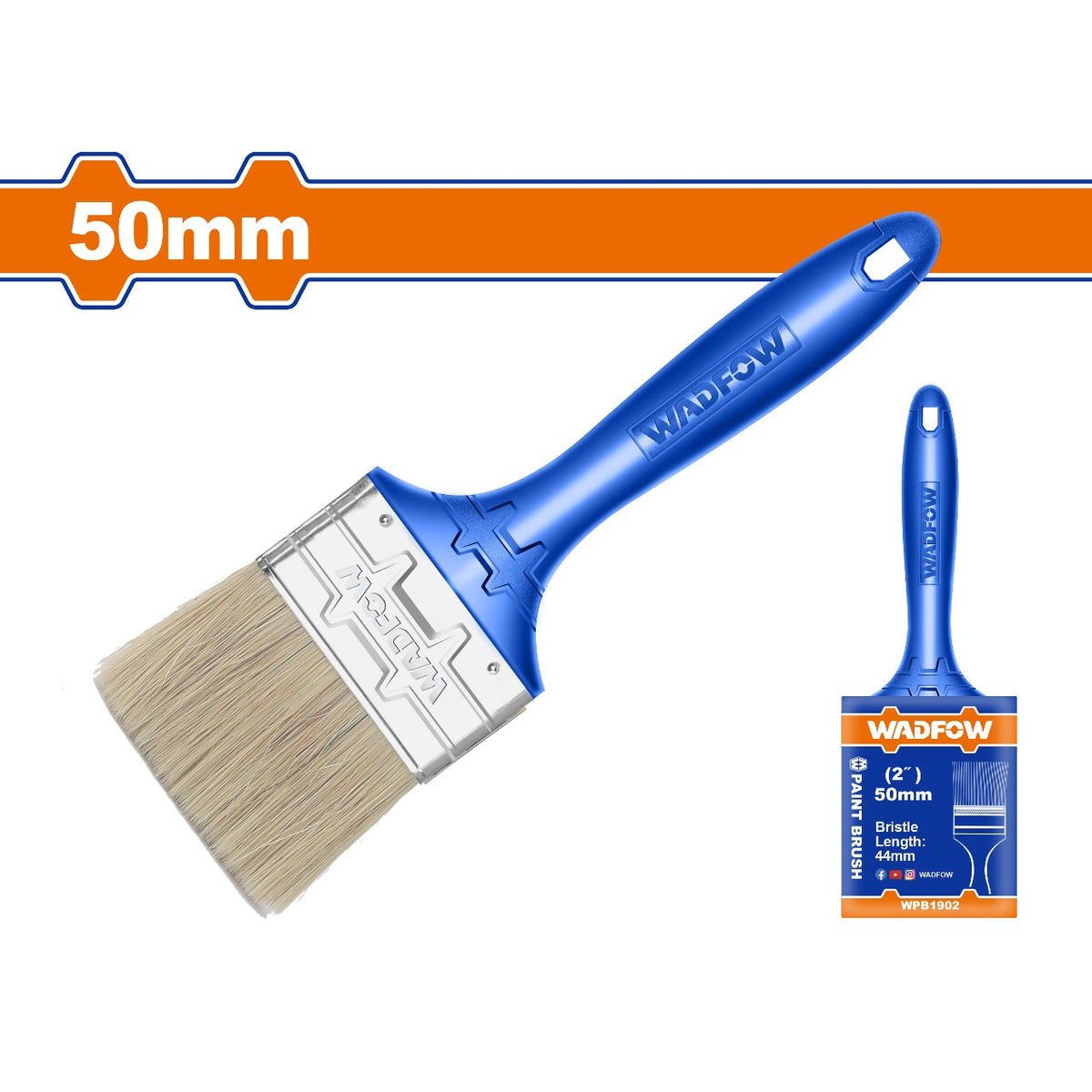 WADFOW Paint Brush 2" WPB1902 50MM Plastic Handle