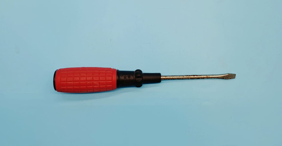 Screwdriver 3" Flat Red & Black Honglin