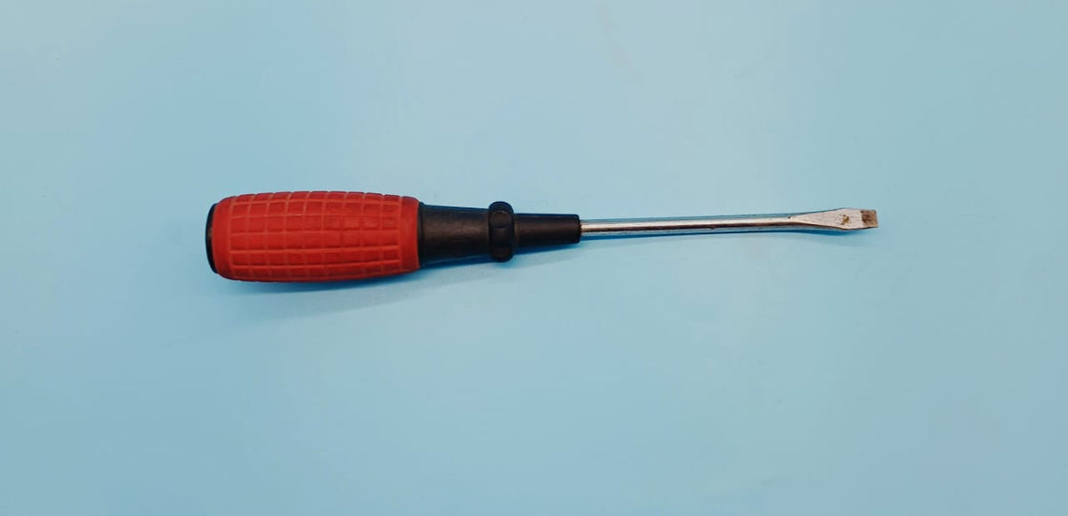 Screwdriver 4" Flat Red & Black