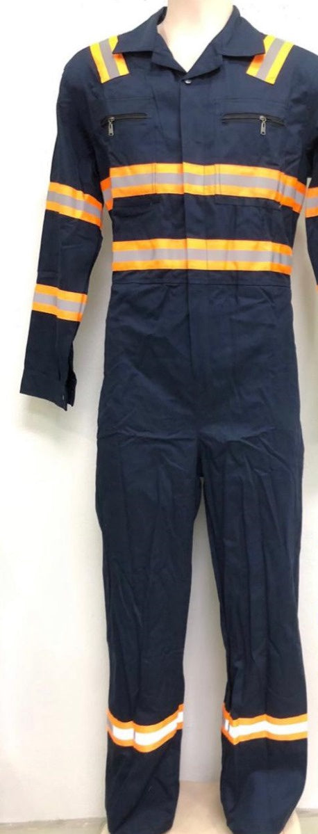 Work Overall Blue Long Sleeve Double Reflective 1014-9